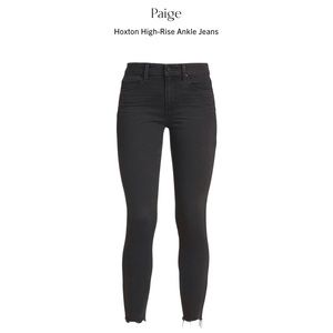 Paige Hoxton Black High-Rise Skinny Jeans, sz 27”